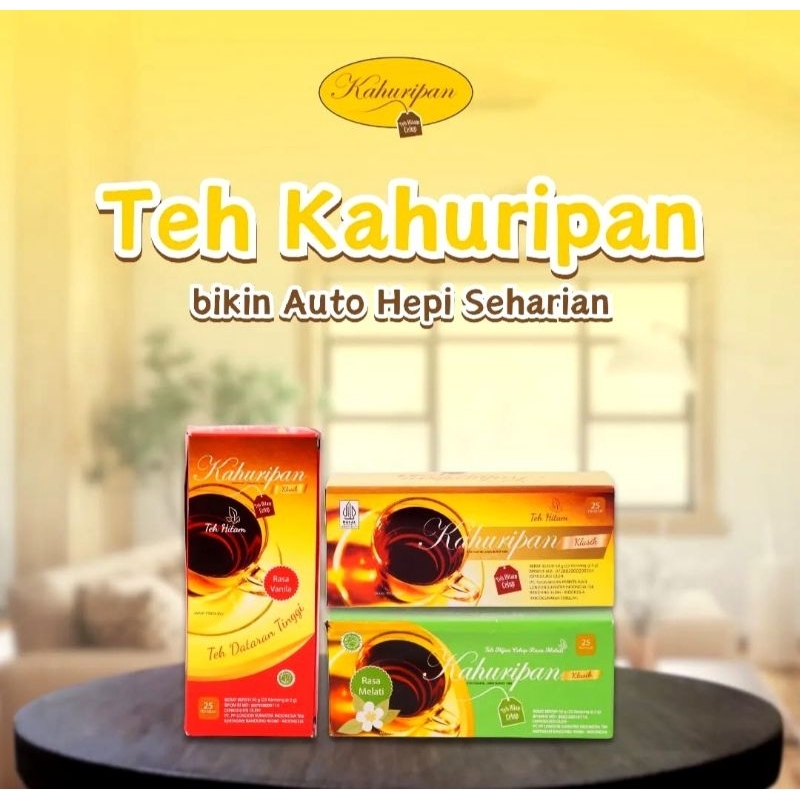 

KAHURIPAN Teh Original/Teh Melati/Teh Vanilla 50Gr (25Kantong)