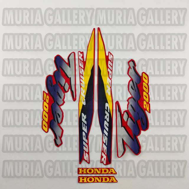 striping stiker lis polet body Honda Tiger lawas 2000 merah standar berkualitas