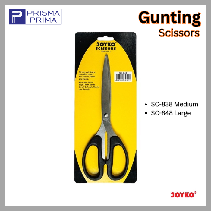 

Gunting Scissors Joyko Kertas Amplas Kain Tali Serat Fiber