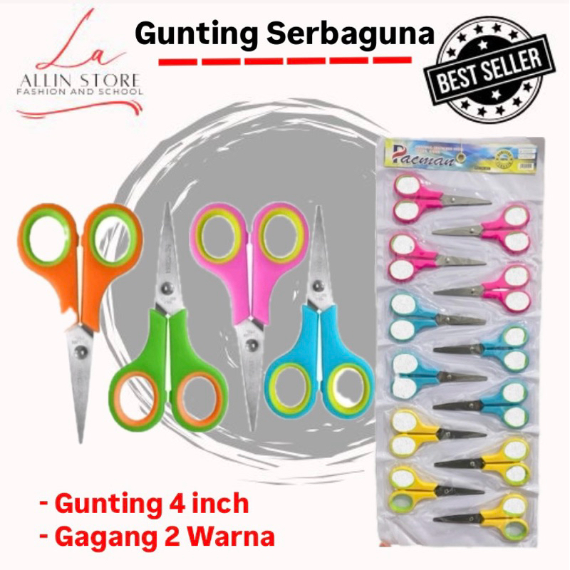 

Gunting Murah 4 inch Stainles Stell Pacman gunting kertas gunting kain