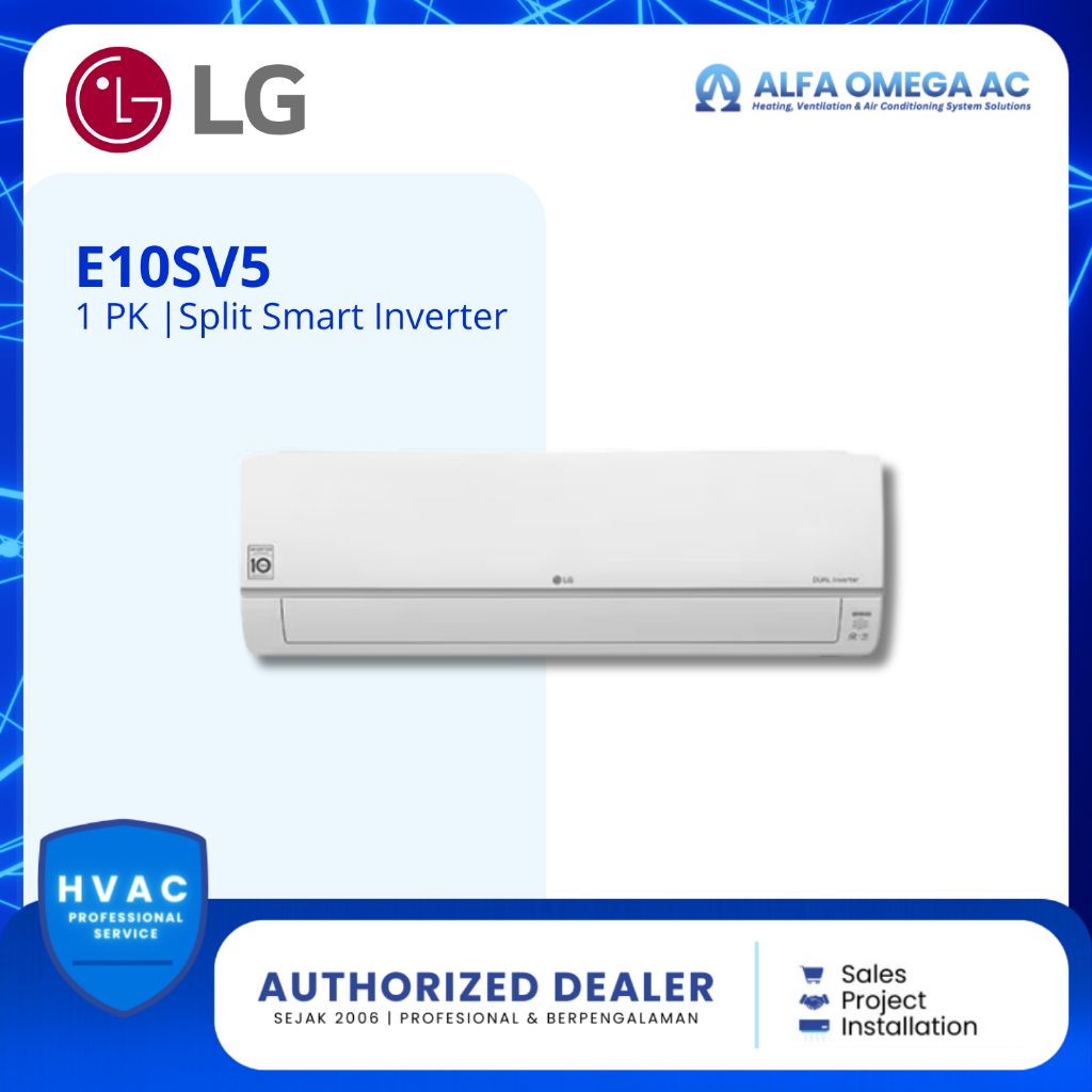 AC LG SPLIT SMART INVERTER 1 PK E10SV5 | AC LG SPLIT 1 PK SMART INVERTER E10SV5 | AC LG 1 PK SPLIT |