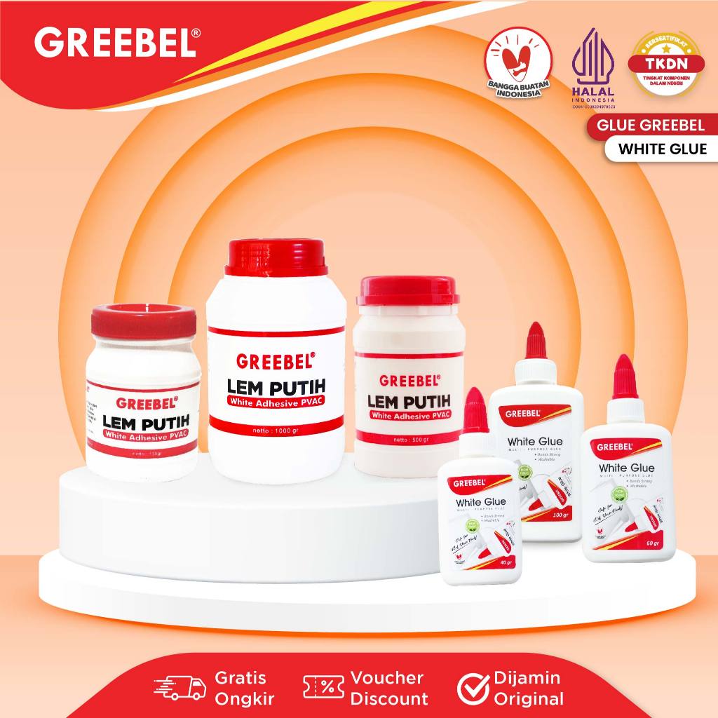 

GREEBEL Lem Kertas White Glue / Lem Kertas / Lem Putih / Lem Cair