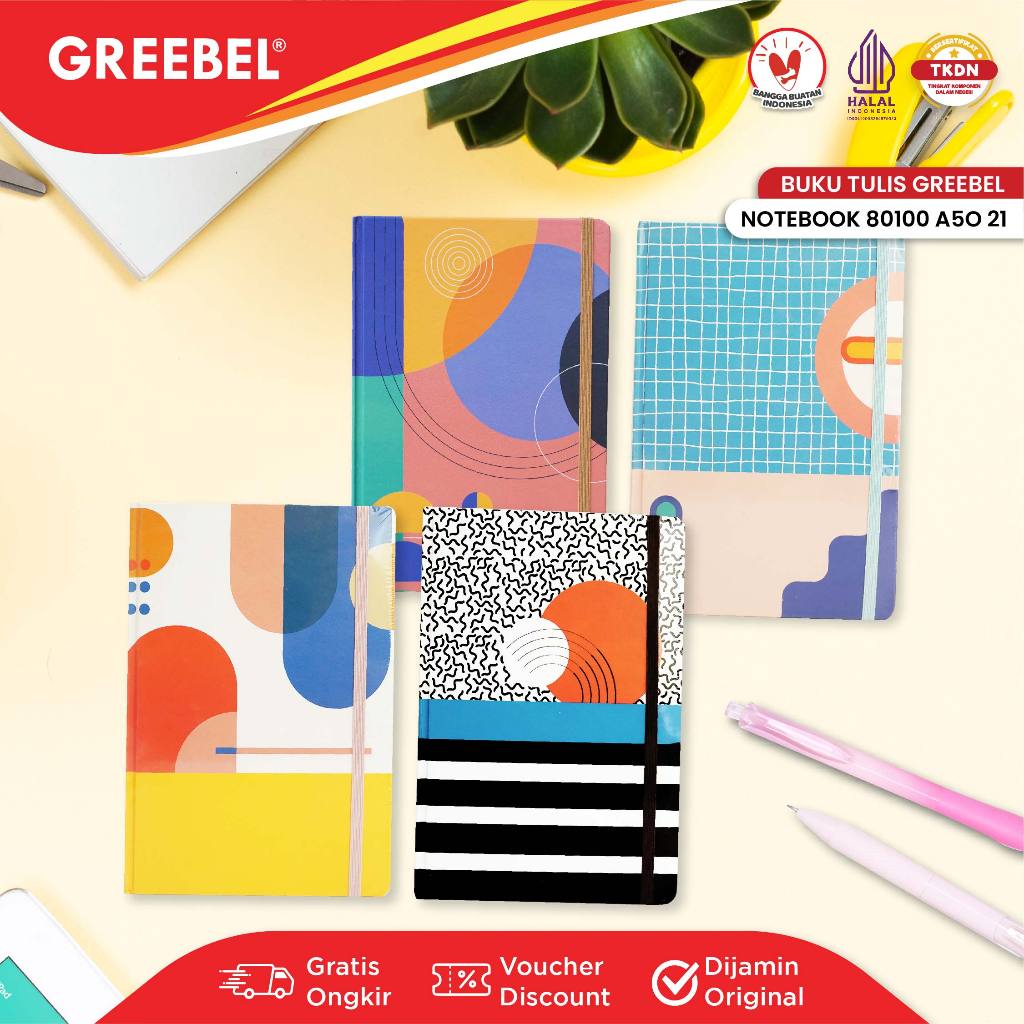 

GREEBEL NOTE BOOK 80100 A5O 21/ Agenda/Planner Lucu unik/Buku Catatan Spiral Notebook 100 halaman