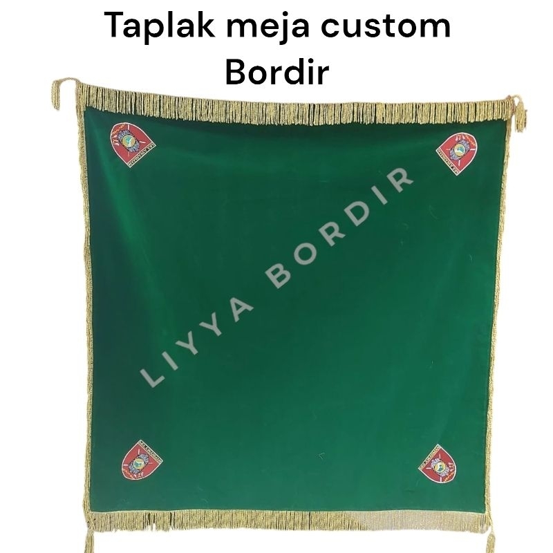 Taplak Meja Custom Logo Bordir Taplak Meja custom Ukuran