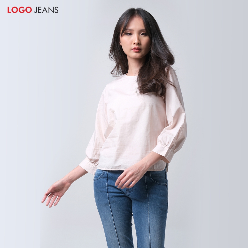 Logo Jeans Kemeja Wanita Anvil Cream Blouse 23708L5CM