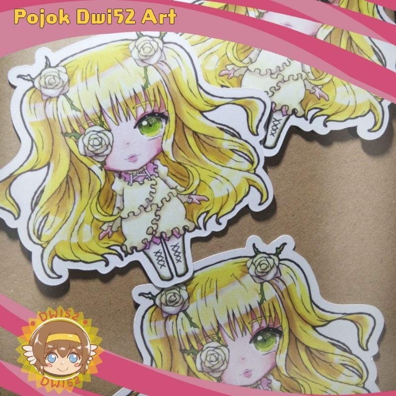 

Stiker Vinyl Anime Satuan Fanart Fanmerch Rozen Maiden Kirakishou