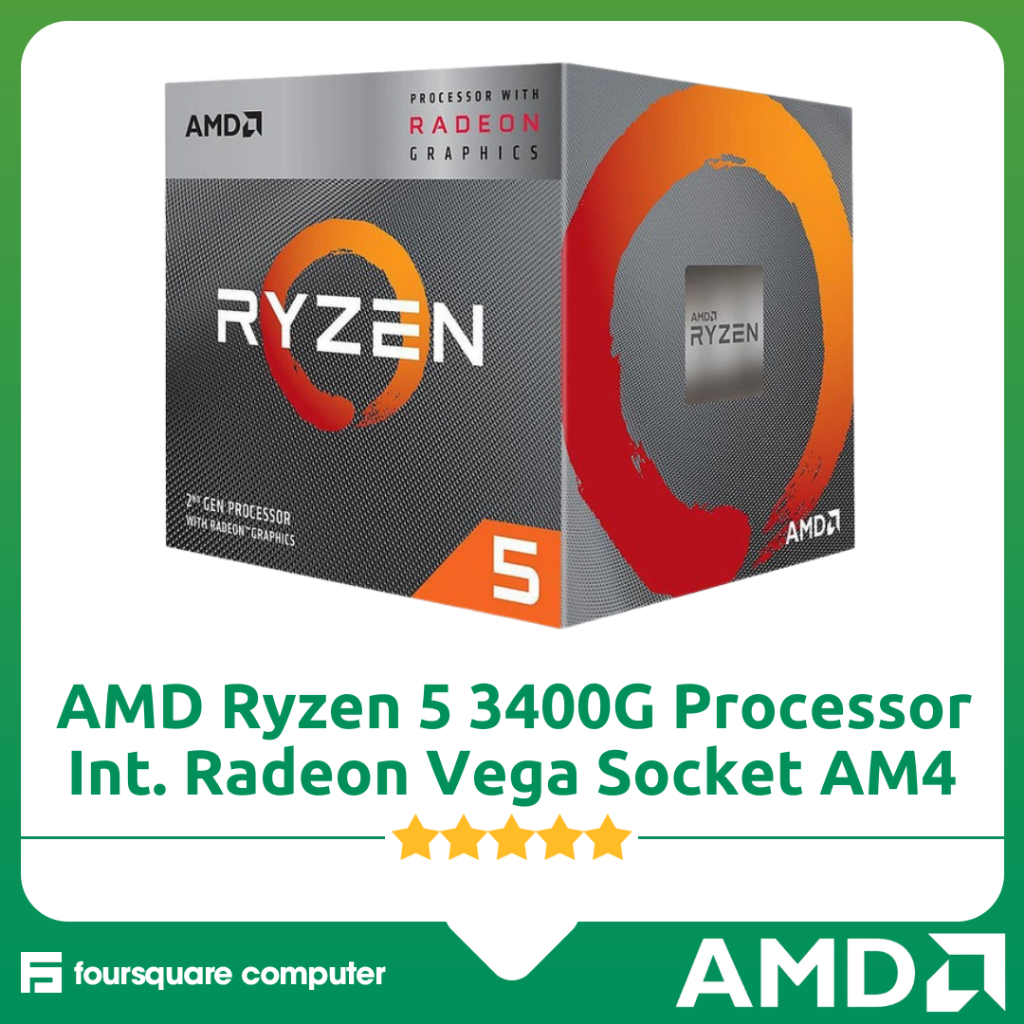 AMD Ryzen 5 3400G Processor AM4 BOX | TRAY Garansi Resmi