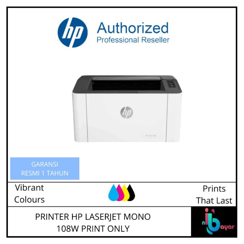 Printer Hp LaserJet 108W Wireless Wifi Print Only