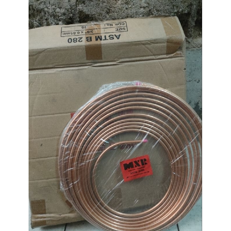 Pipa Tembaga Mueller Copper Coil 3/8" x 0,032" (0,81 mm) Panjang 15 M