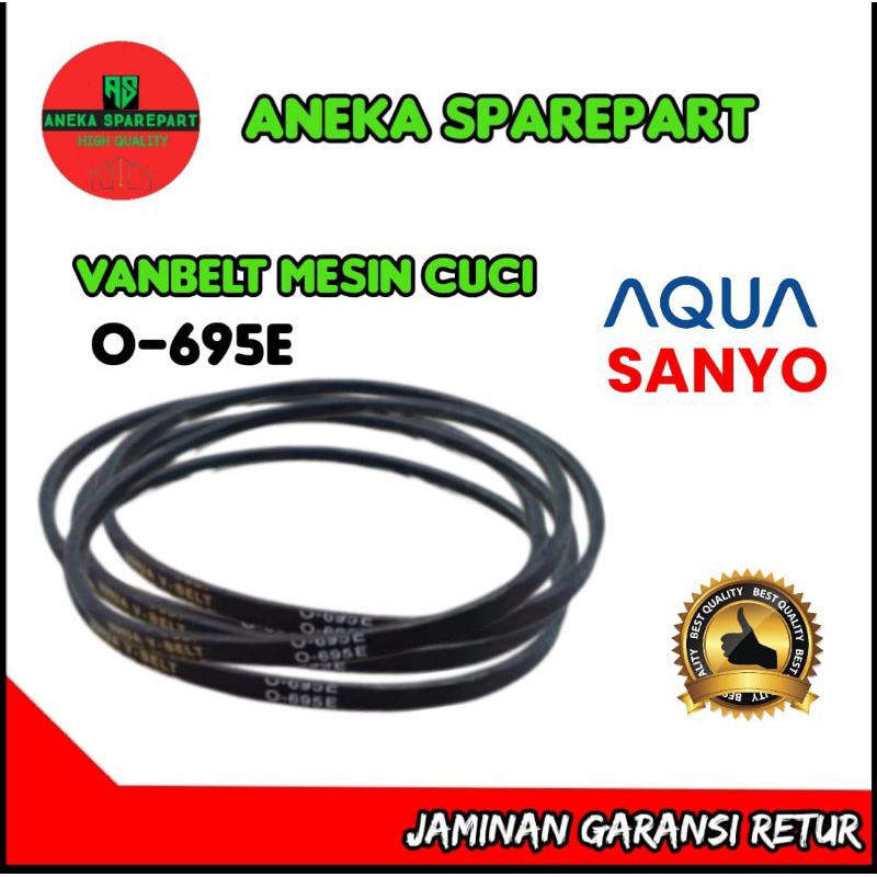 vanbelt/fanbelt/v-belt mesin cuci size O-695E mesin cuci sanyo dan aqua