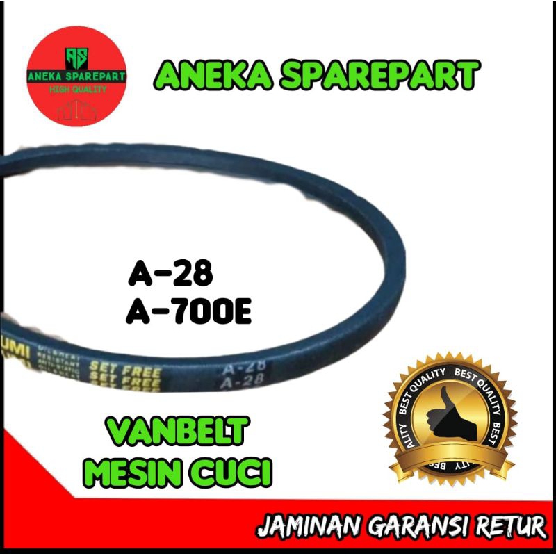 v belt vanbelt fanBelt mesin cuci A-700E A700 E,A 28