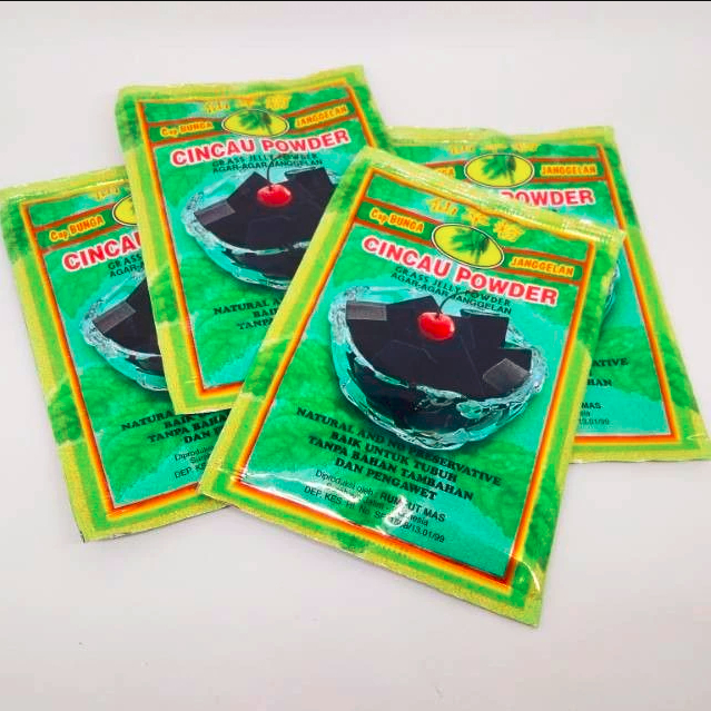 Cincau Cap Bunga Janggelan / Grass Jelly Powder 33Gr / Agar Janggelan Cincau Powder