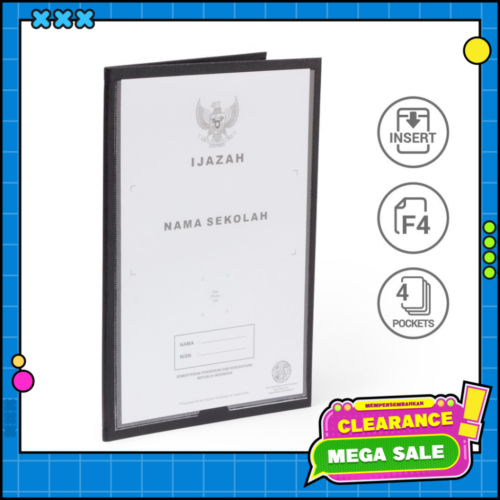 

Bantex Map Ijazah Folio Insert 4 Pocket #1027I