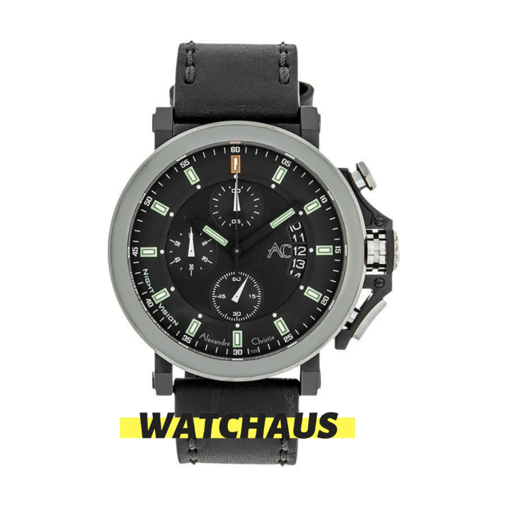 JAM TANGAN PRIA ALEXANDRE CHRISTIE AC9200 AC 9200 NMCLBGBA LEATHER STRAP