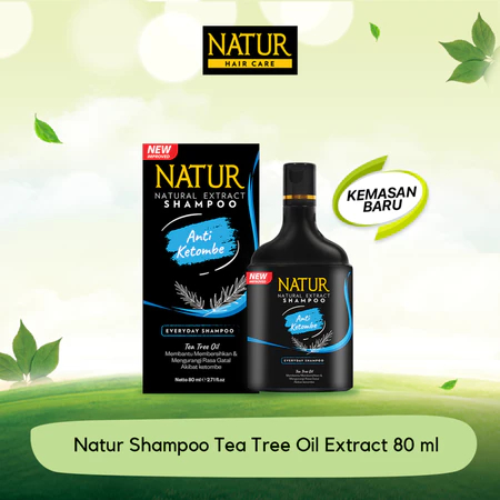 NATUR SHAMPOO Tea Tree Oil ( Rambut Ketombe ) 80ml