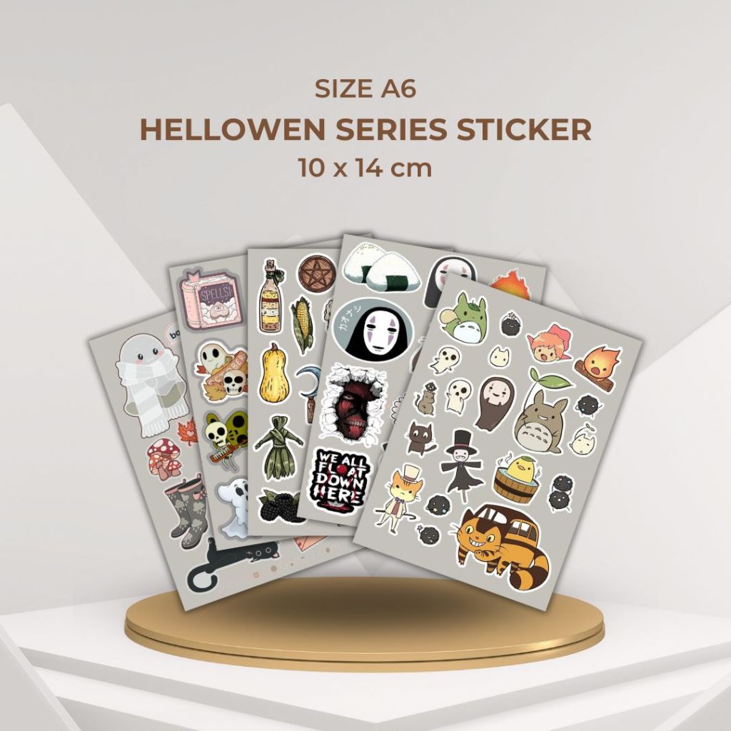 

Stiker Aesthetic Hellowen Series Stiker Aesthetic Deco Planner Album Scrapbook Journal Freebies Notes DIY Sticker Size A6 10 x 14 cm