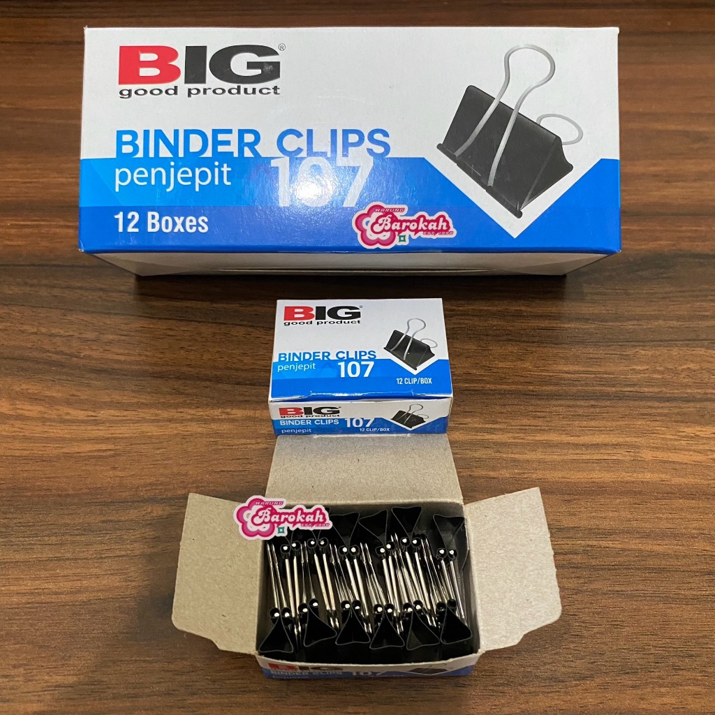 

Binder Clips / Penjepit Kertas / Clip / Double Clips Merk BIG No. 107