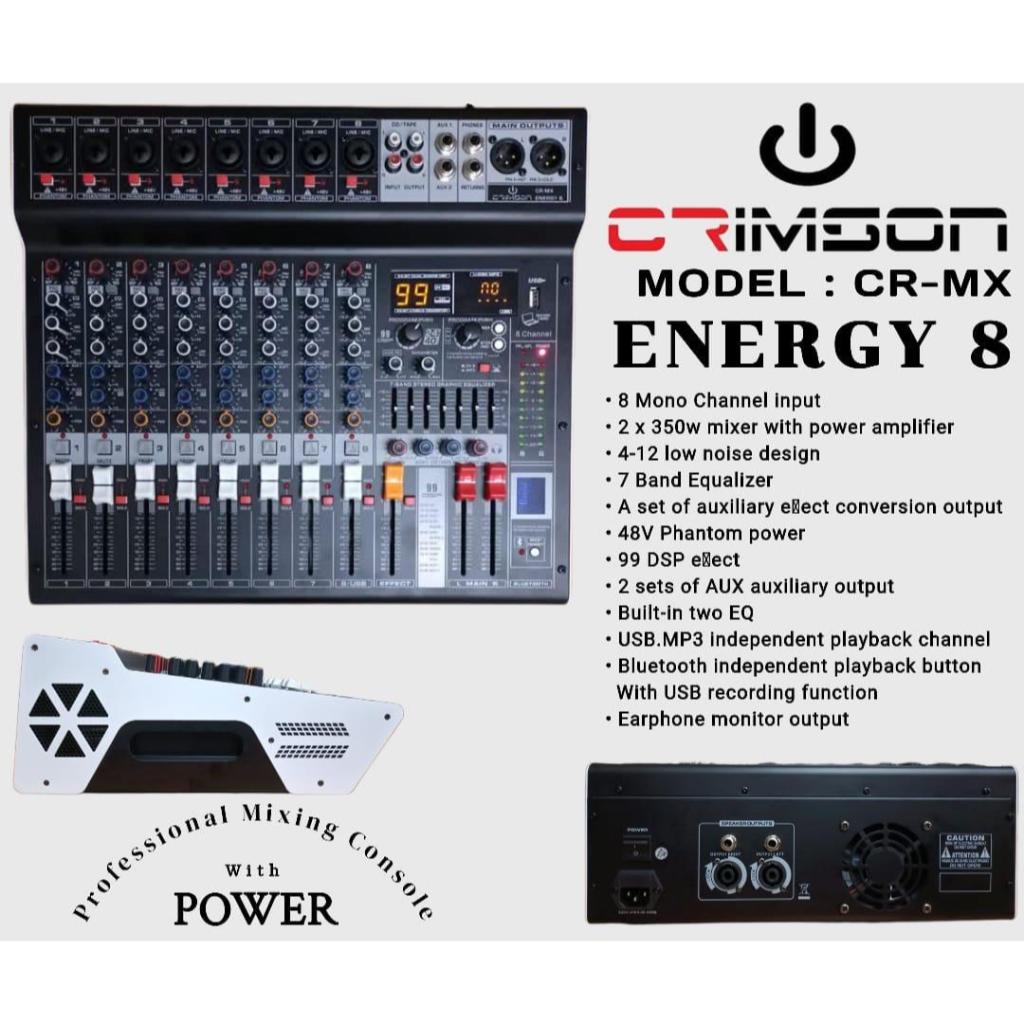Power Mixer Crimson 8 Channel MX Energy 8 / Energy8 Original
