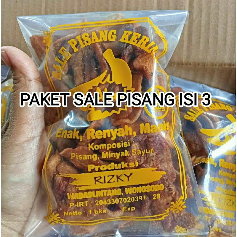

Paket kripik sale pisang kering isi 3
