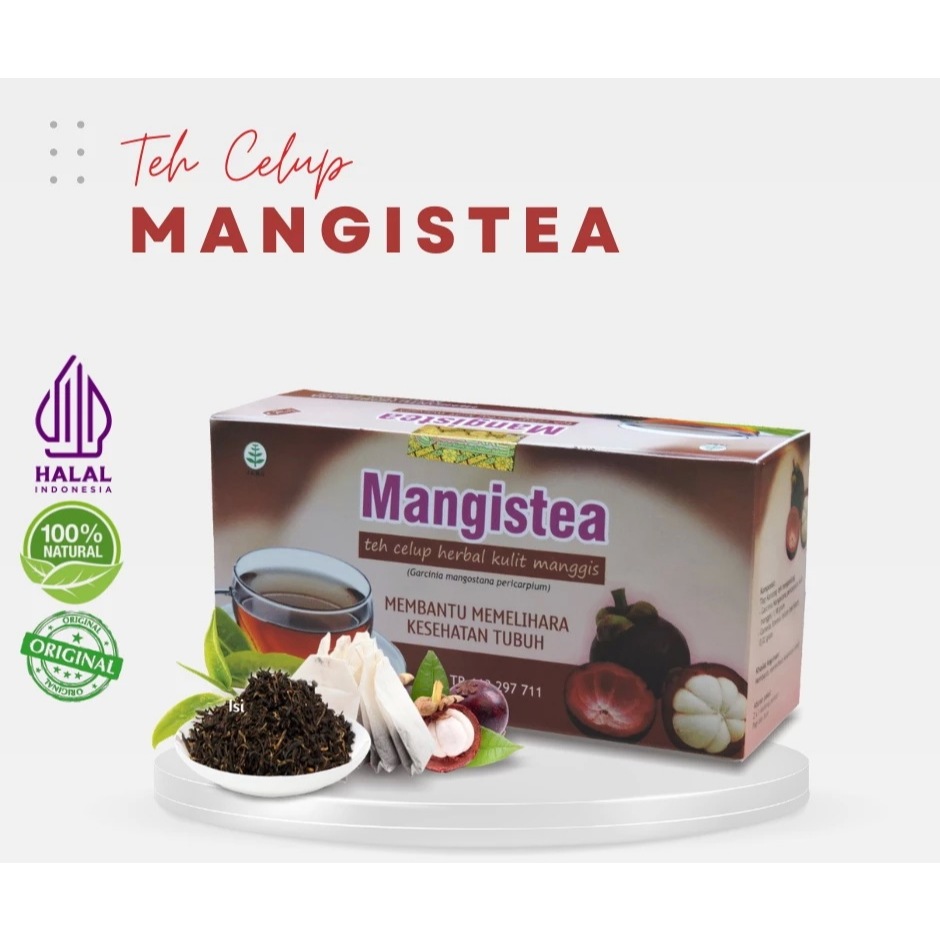 

Teh Kulit Manggis | MANGISTEA herbal teh celup untuk memperkuat daya tahan tubuh isi 20 Kantong