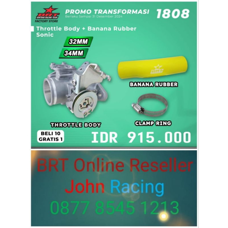 Throttle Body BRT + Velocity BRT Sonic 150