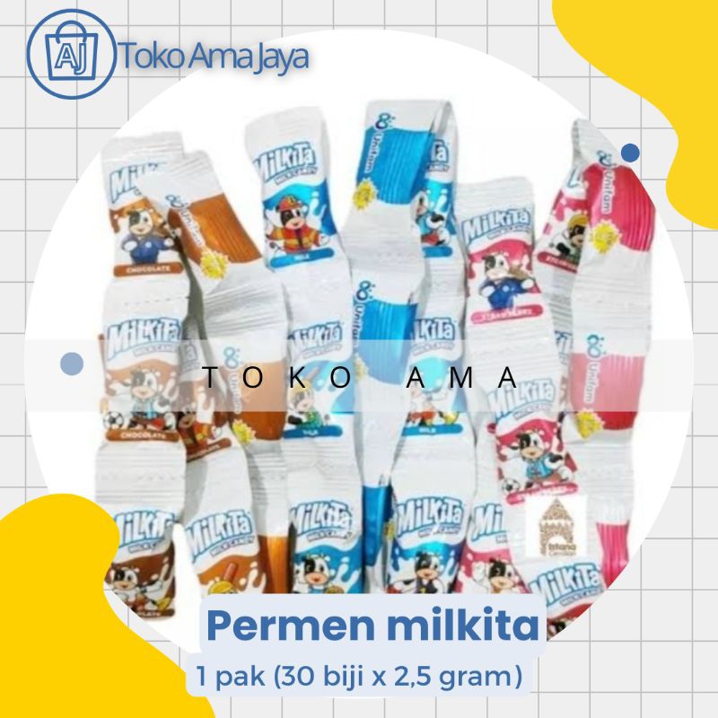 

Permen milkita renteng 30 biji x 2,5 gram