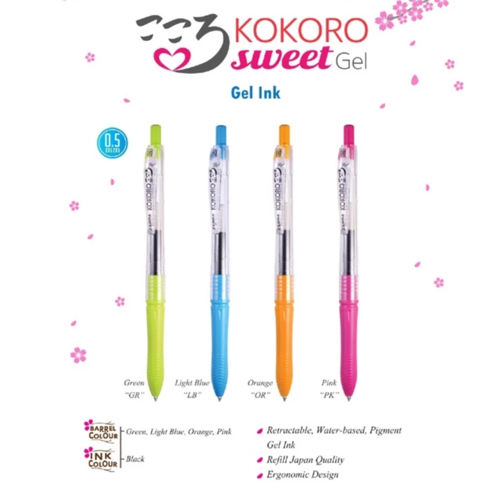 

TBMO BOLPEN KOKORO SWEET COLOURED BARREL ZEBRA 0.5 BLACK/PCS