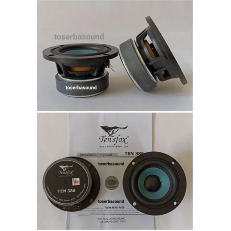 Speaker Midrange 3in Tensfox TEN 386 audio mobil 3 inch