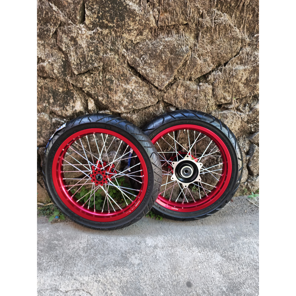 Wheelset CRF Supermoto Ring 17 Paket Roda Sumo CRF 150 L Ban IRC Baru