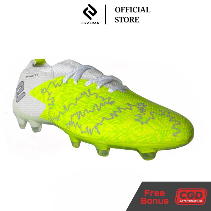 ERZUMA - Sepatu Bola Neo Boost 1.1 IN Putih Neon Original
