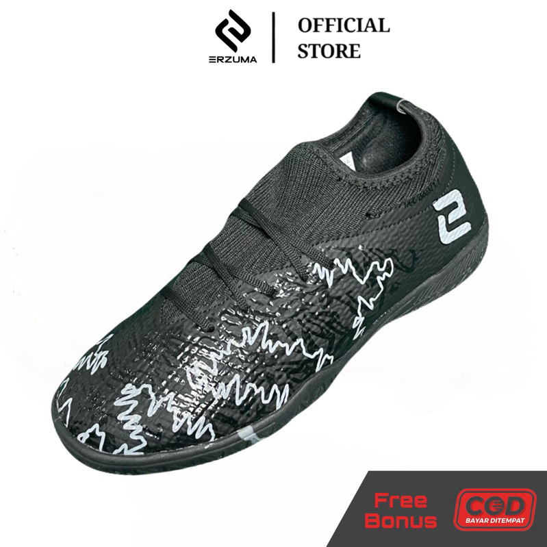 ERZUMA - Sepatu Futsal Neo Boost 1.1 IN Hitam Hitam Original