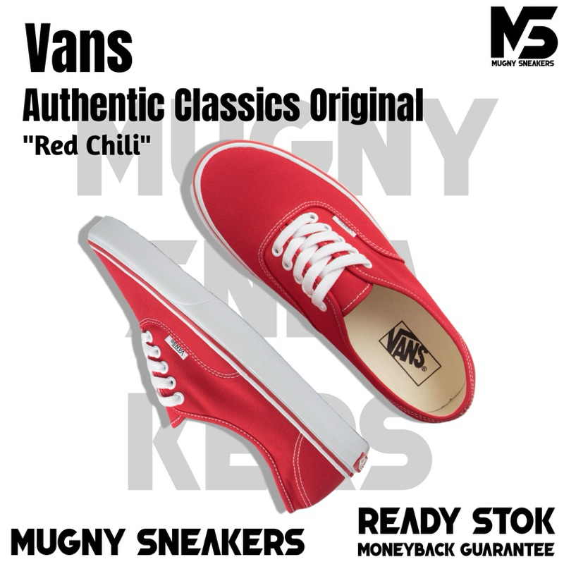 Vans Authentic Classics Original Red Chili BNIB 100%