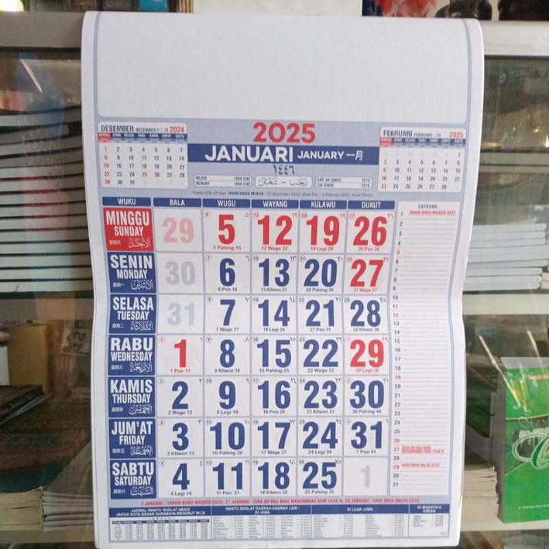 

kalender angka 2025 kalender besar murah meriah