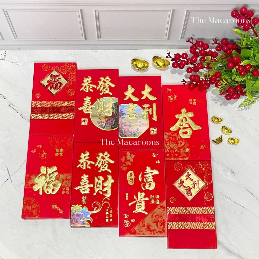 

GROSIR Angpao Imlek Panjang Isi 23pcs Fu Gong Xi Fa Cai / Amplop Sincia Hongbao