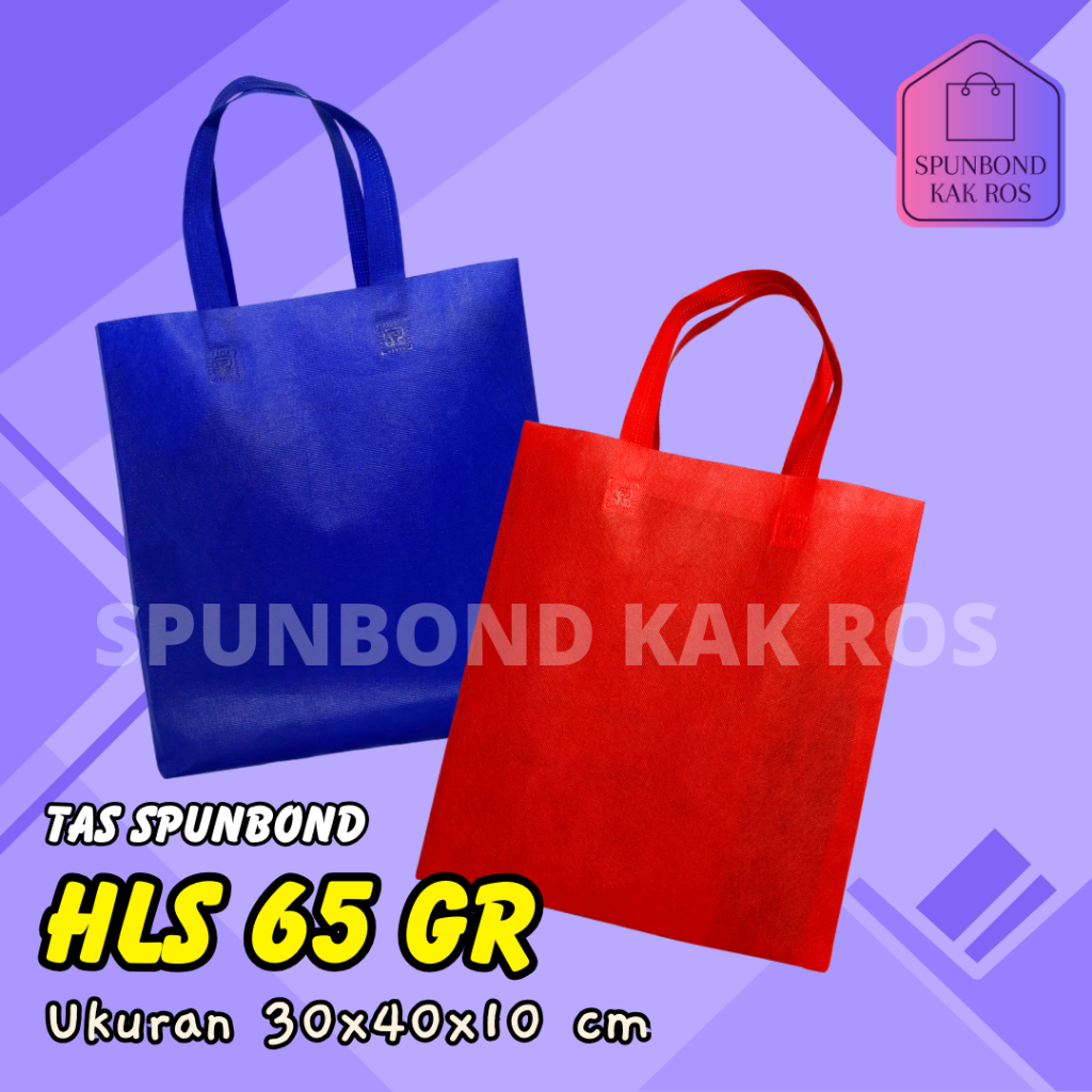 

TAS SPUNBOND HANDLE LIPAT SAMPING (HLS) 30X40X10 CM 65GR POLOS UNTUK TAS SOUVENIR, SYUKURAN, MENGENANG, PROMOSI, BANSOS,DLL