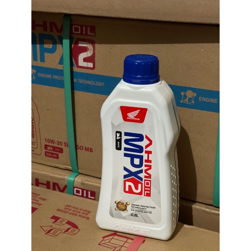 [DIJAMIN 100% ORI AHM] OLI MATIC MPX 2 800ML OLI MESIN MATIC AHM MPX2 BIRU 0.8L