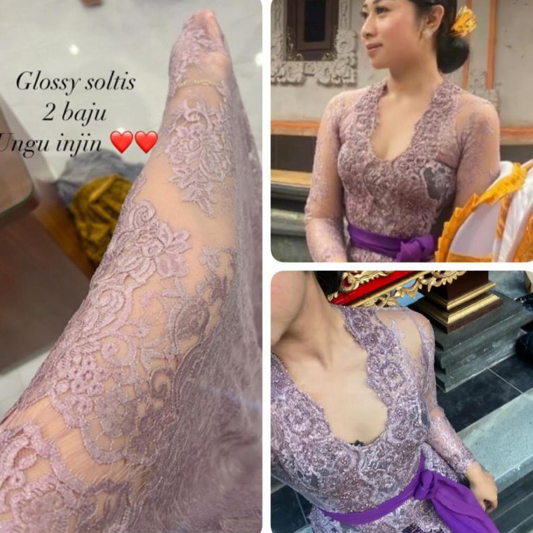KODE A77E READY KAIN KEBAYA BALI  METALIC GLOSSY 2 BAJU  MELAYANI SETELAN  METALIK GLOSY UKURAN 2 KE