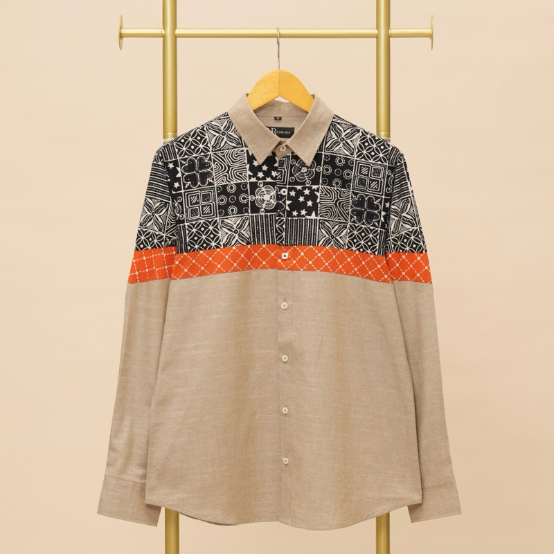 Kemeja Pria Batik HARI Cream