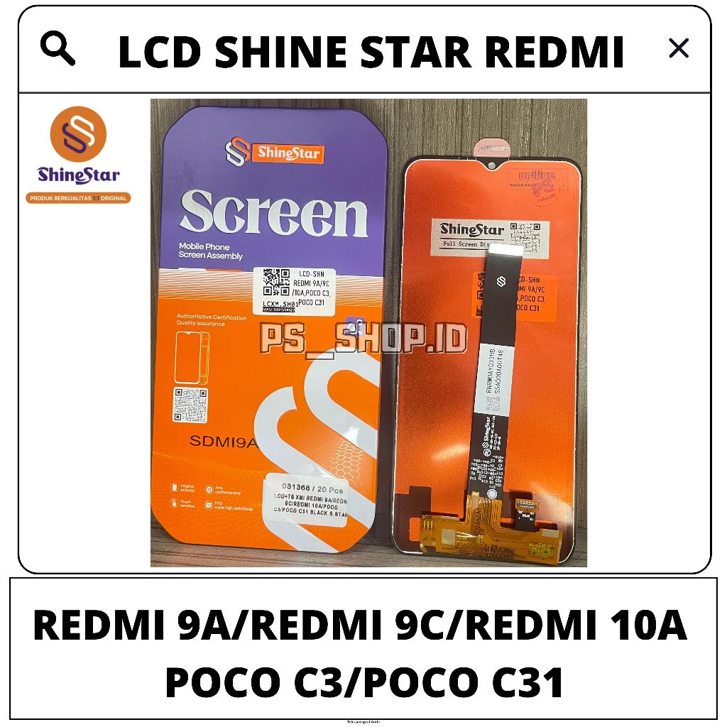 LCD XIAOMI REDMI 9A / 9C / 10A / POCOPHONE C3 / C31 TOUCHSCREEN SHINE STAR / LIFE FUTURE / LF / OG S
