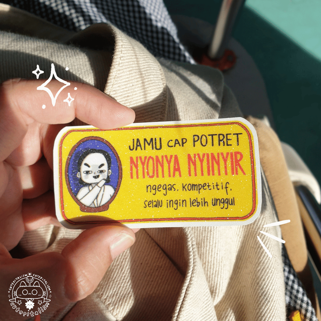 

Jamu Cap Potret Nyonya Nyinyir | Vinyl Sticker | Cutepitalism