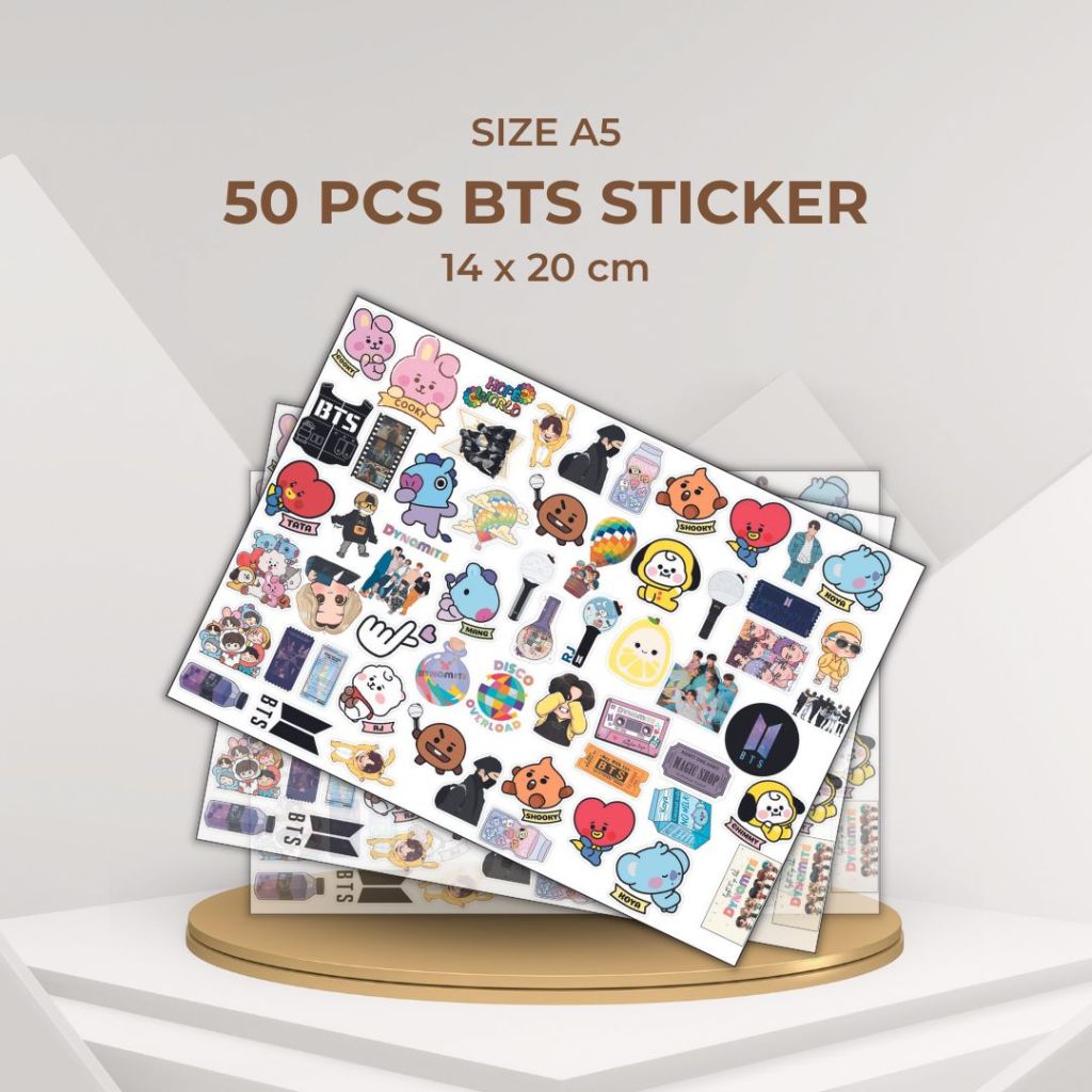 

50 PCS STICKER TUMBLR BTS | PAKET STICKER TUMBLR BT5 | STICKER TUMBLR BT5