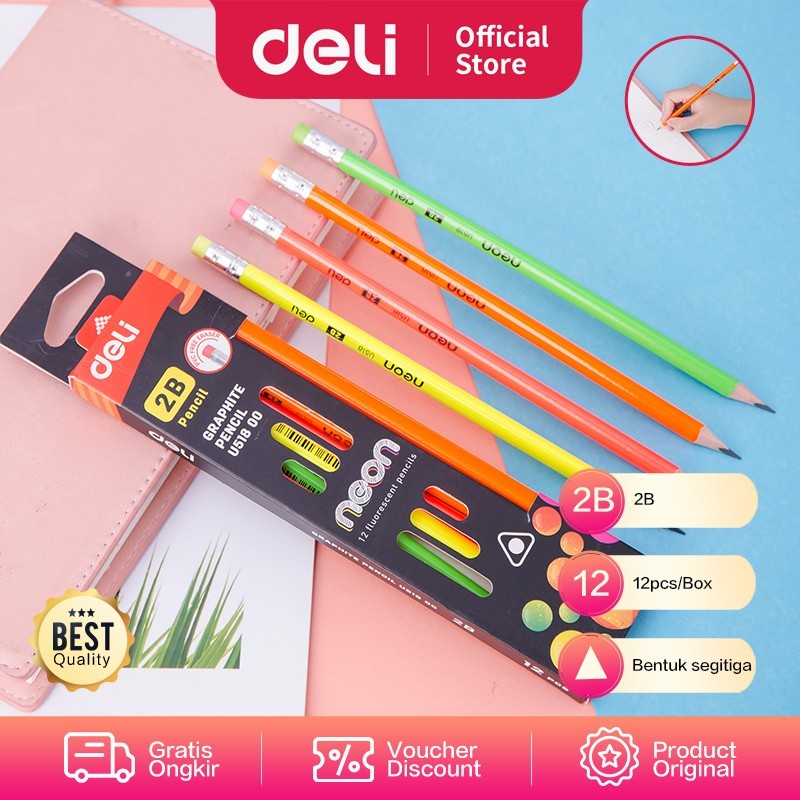 

TBMO PACK DELI GRAPHITE PENCIL 2B ISI 12PCS EU51800 - OC