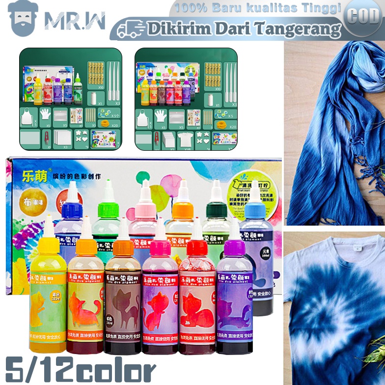 

KODE P39S 1ml Tinta Tie Dye 12 Warna Tie Dye Kit Pewarna Diy Pewarna Kaos Tekstil Anti Luntur Tie Dye Cair