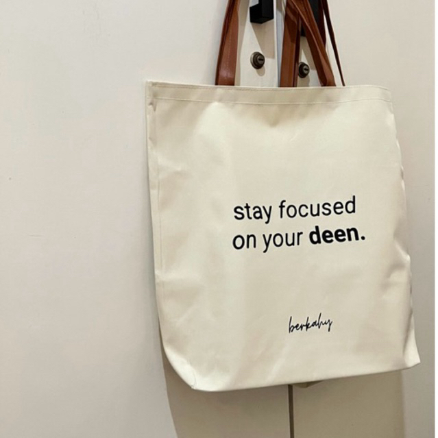 deen bag series - white | tote bag wanita | tas bahu | totebag kanvas murah | tote bag polos | tas n