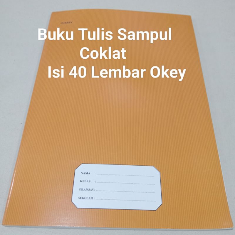 

1 Pcs Buku Tulis Okey Sampul Coklat Isi 40 Lembar