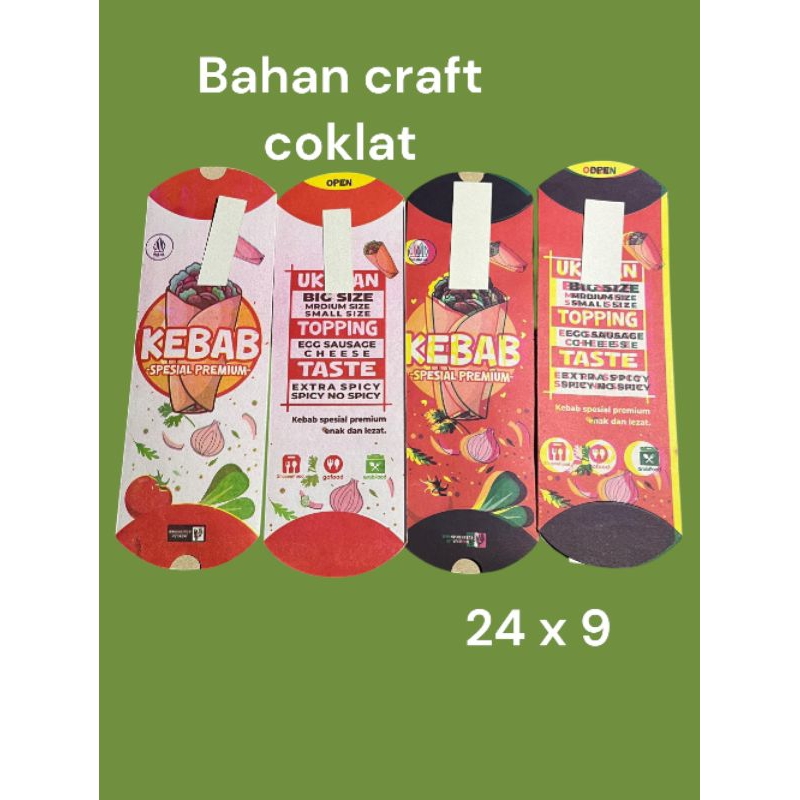 

50pcs kemasan kebab/dus kebab/kertas kebab