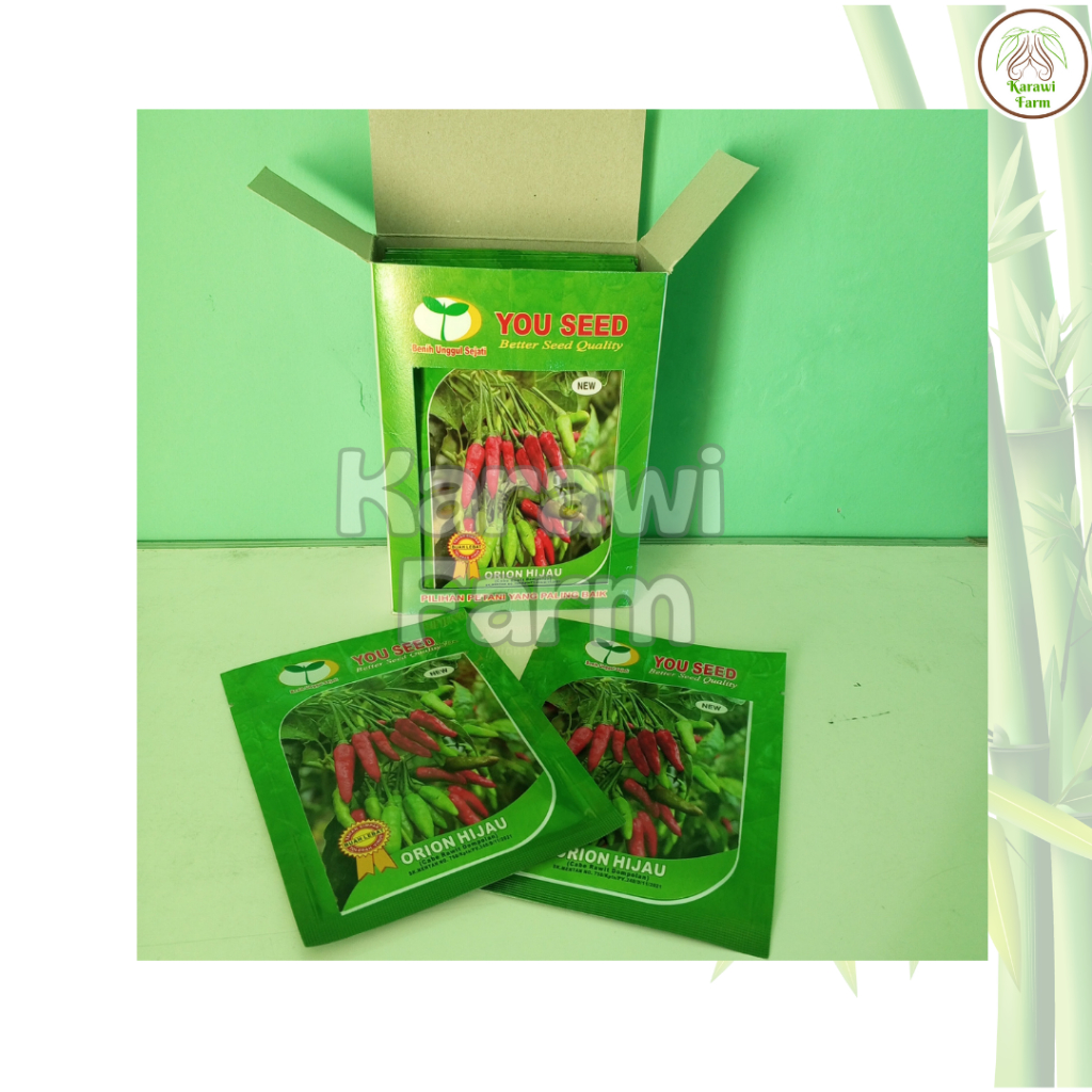 ID BENIH CABE RAWIT ORION HIJAU 10 GR DAN 500 BIJI BIBIT UNGGULAN YOU SEED