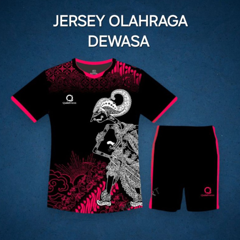 Tren Kekinian JERSEY BAJU KAOS OLAHRAGA SEPAK BOLA FUTSAL VOLLI PRIA WANITA DEWASA D 1SET BATIK WAYA