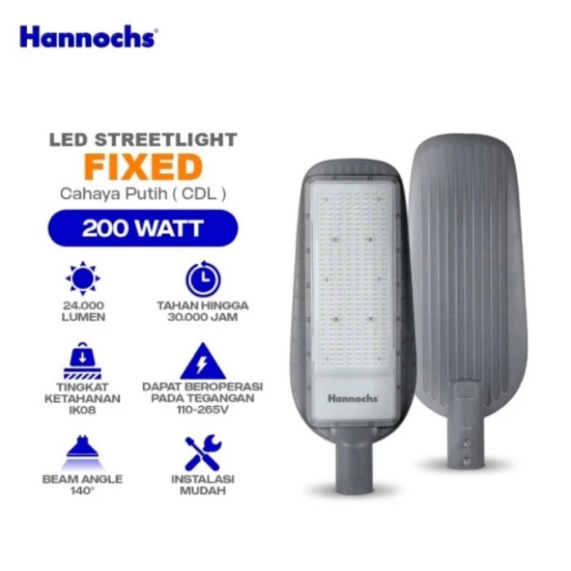 Hannochs Streetlight LED Fixed 200 Watt - Kap Lampu Jalan Paling Terang