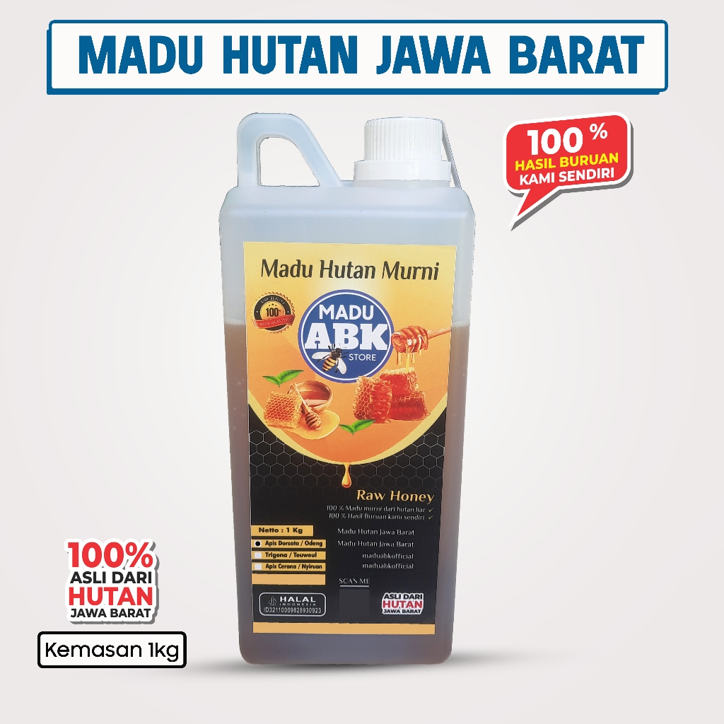 

Madu Asli Hutan Liar Murni 100% 1kg | Nektar Bunga Alam Asli | Pure Natural Raw Honey West Java